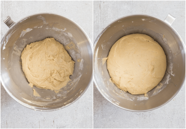 batter before and after rising