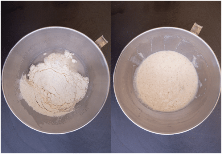 mixing to form the dough