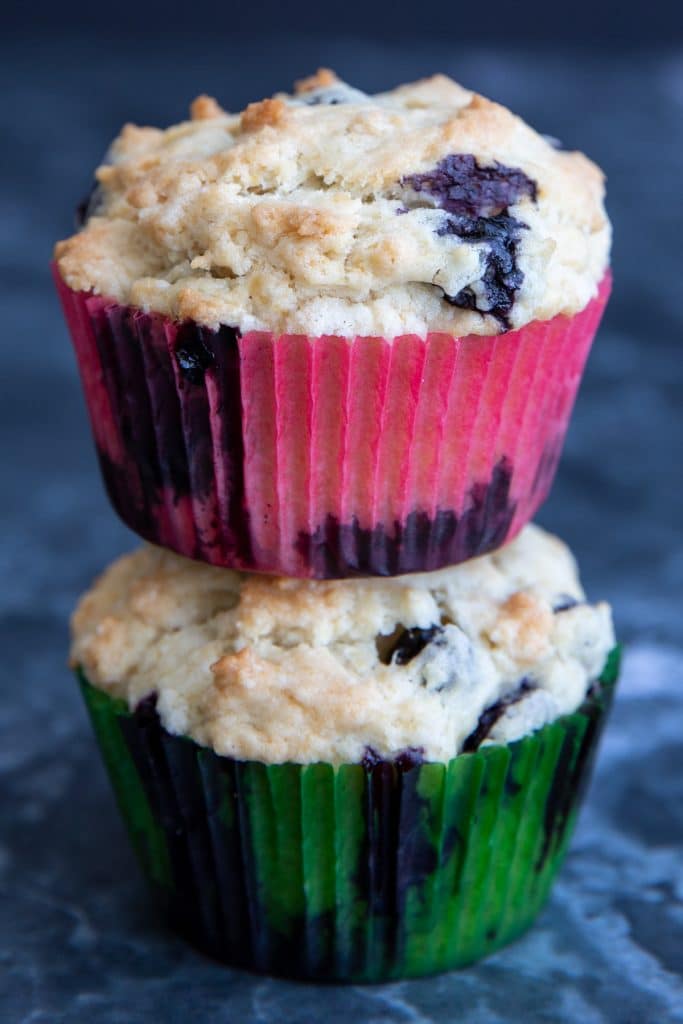 2 muffins stacked.