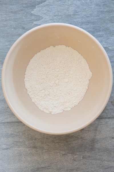flour mix in a bowl.