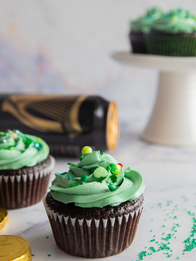 Frosted Guinness Chocolate Cupcakes