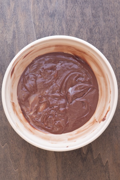 chocolate mixture in a bowl.