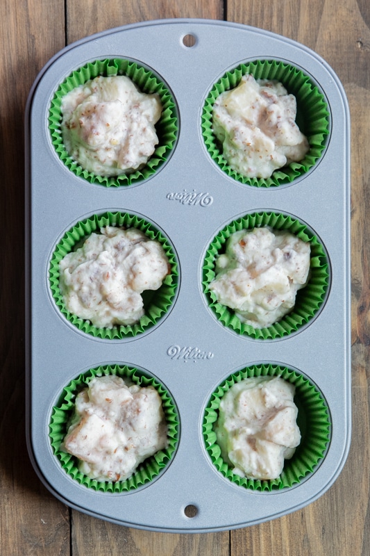 Yogurt spooned in muffin tins and frozen.